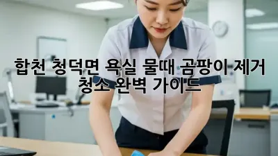 합천 청덕면 욕실 물때, 곰팡이 제거 청소 완벽 가이드