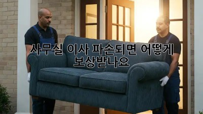 사무실 이사, 파손되면 어떻게 보상받나요?